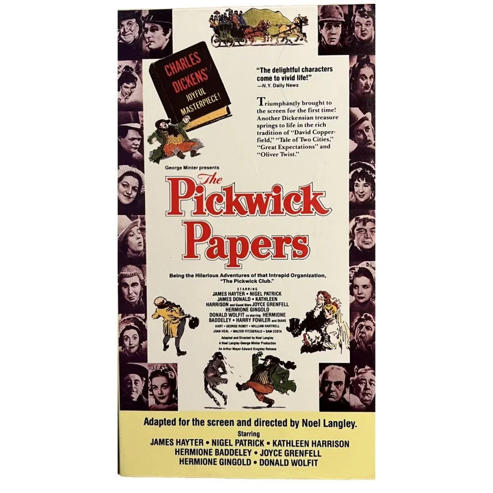 Pickwick Papers VHS 1987 Charles Dickens Rare Tape United Home Video